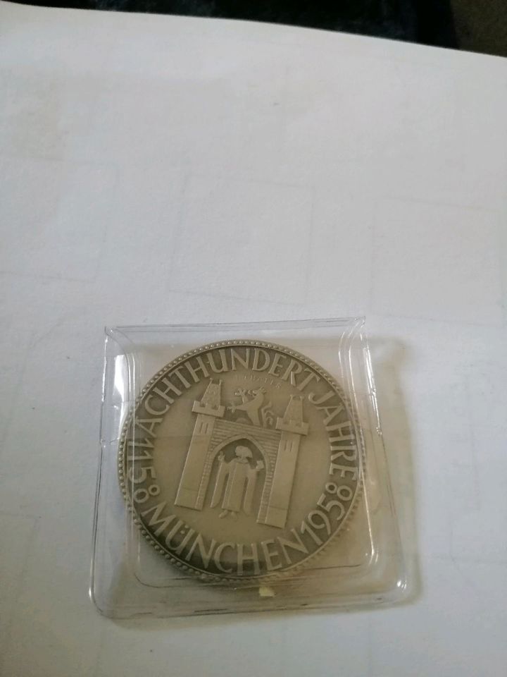 Sammlerstück.  Münze Silber, Medaille 1958 München 800 Jahre | in Grassau