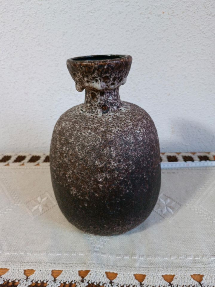 60 er 70er alte Ruscha Keramik 845 Vase Braun in Stadtallendorf