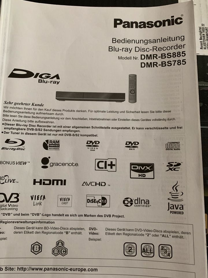 Panasonic blu-ray Disc-recorder DMR-BS785 in Leipzig