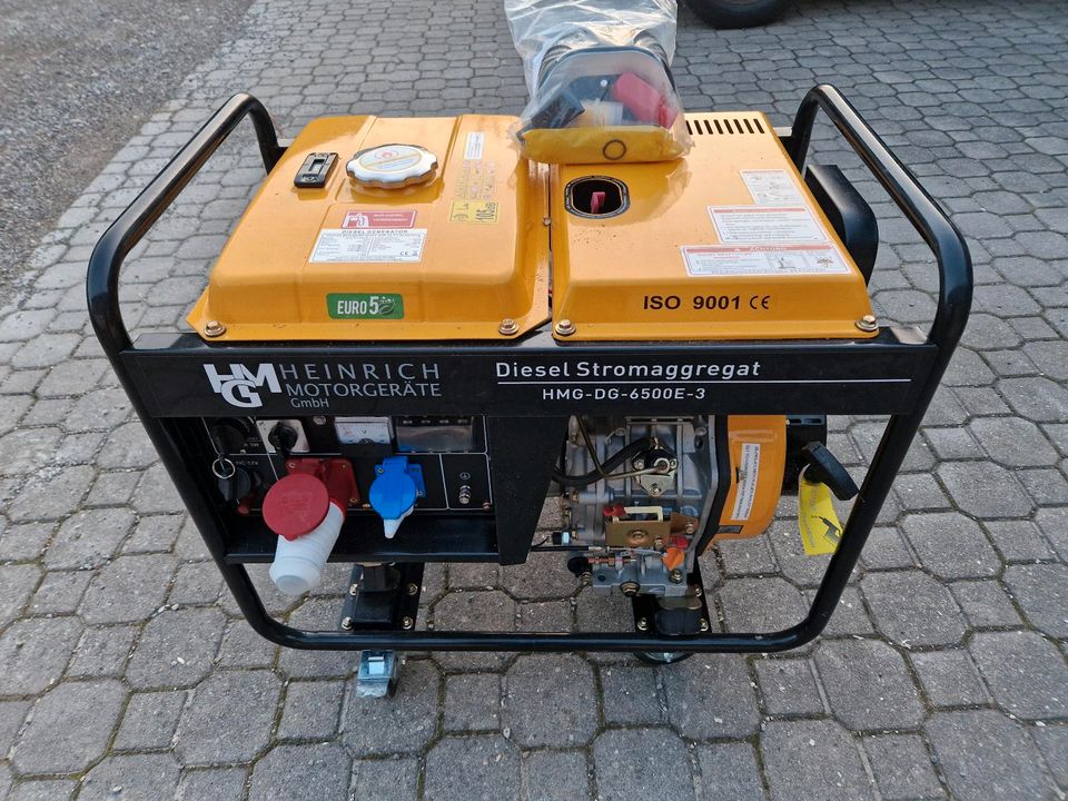 Notstromaggregat Diesel 5500 Watt / 3phasig / 1phasig / 50Hz in Böbing