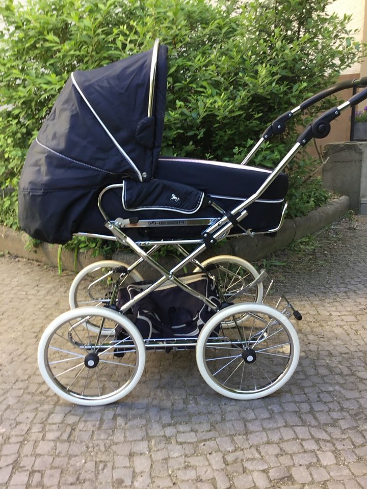 WUNDERSCHÖNER HESBA CONDOR COUPÉ KINDERWAGEN BLAU ROSA TOP!!! in Berlin