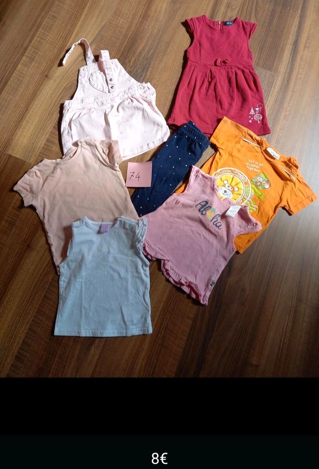 Sommerpaket T-Shirt Hose Shirts Leggins 62/68/74/80/86/92/98/104 in Affing