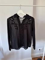 Zara halbtransparente Bluse in Schwarz Hamburg-Nord - Hamburg Winterhude Vorschau