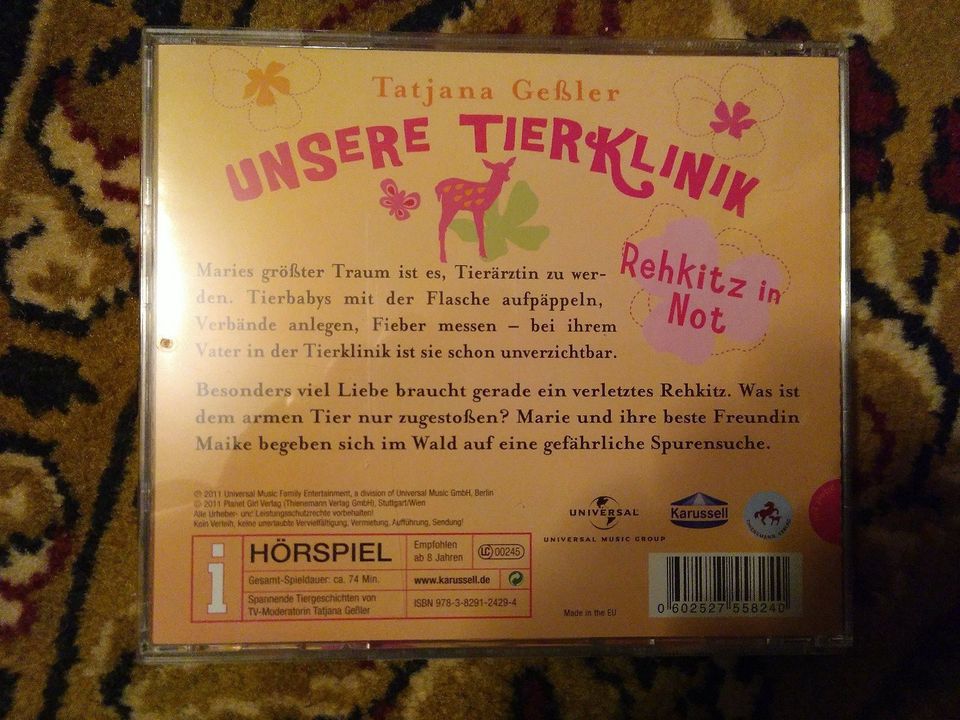 CD Unsere Tierklinik : Rehkitz in Not (Tatjana Geßler) Hörspiel in Dransfeld