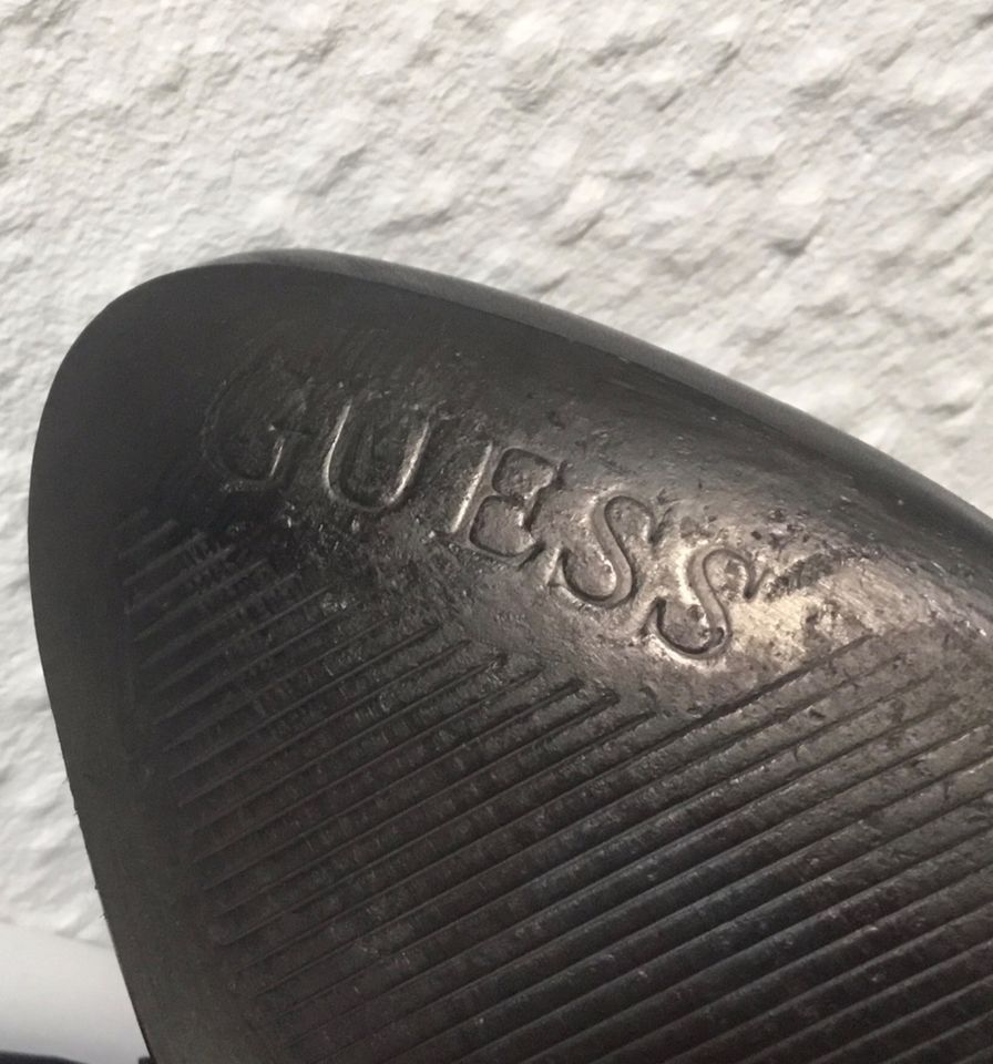 GUESS echt Leder Stiefeletten Stilettos Schwarz Gr. 37 Neuwertig in Essen