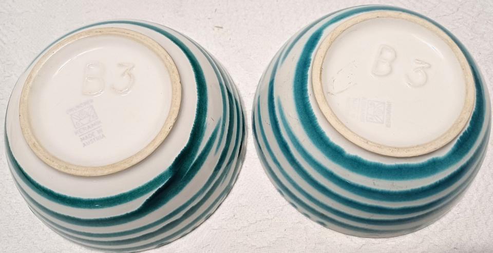 2 kleine Schüsseln,  225 ml  " Gmundner Keramik - grün geflammt " in Freilassing