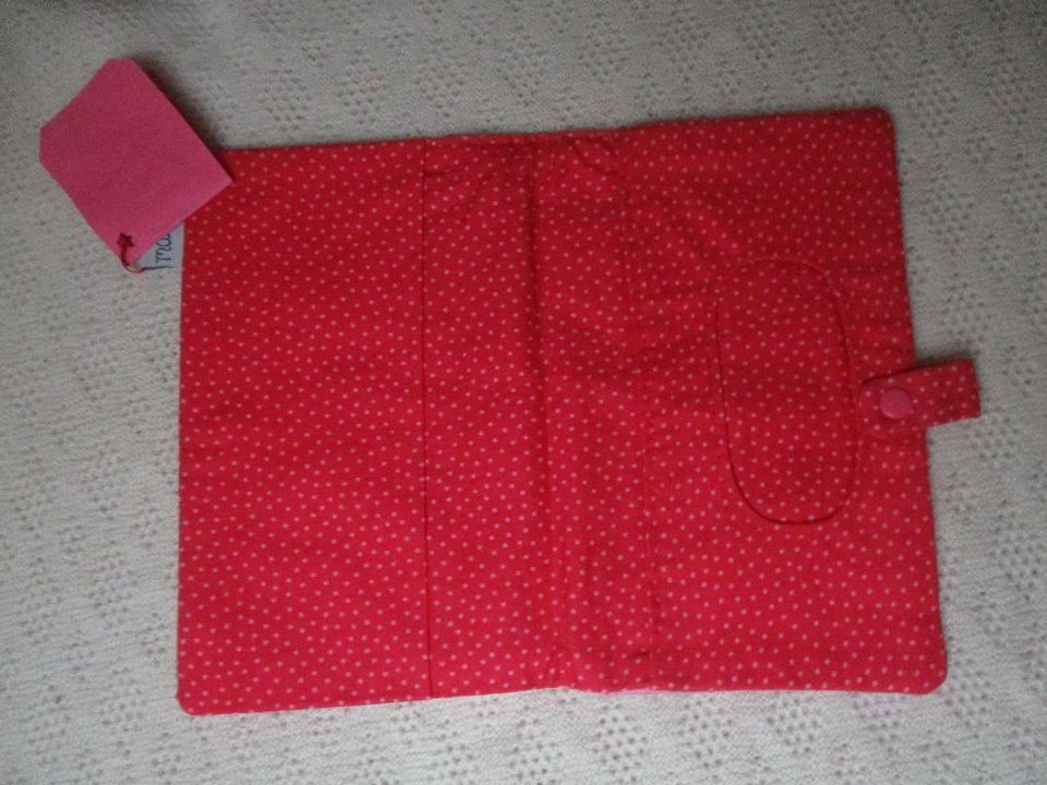 Neue Wickeltasche mabilo 100% Bio-Baumwolle Farbe rosa/rot in Herdecke