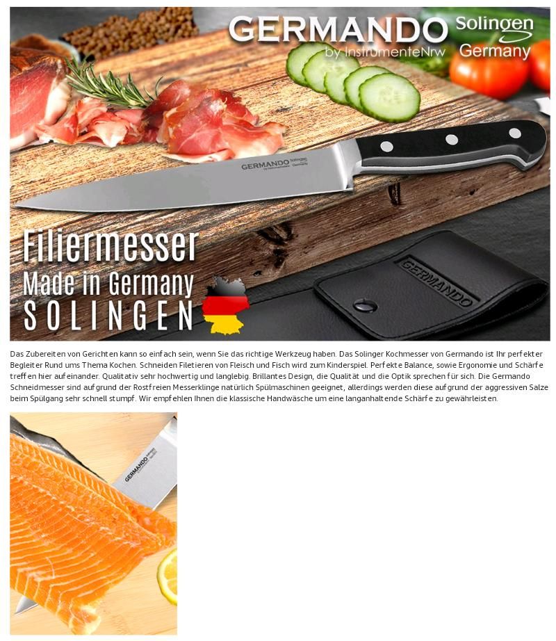 Filetiermesser Solingen, Filiermesser, Made in Germany, Messer in Rabenau