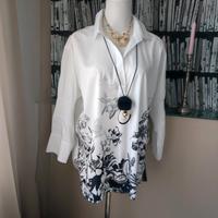 Marc Cain Damen Bluse Weiss Schwarz Oversised Neu Hessen - Hanau Vorschau