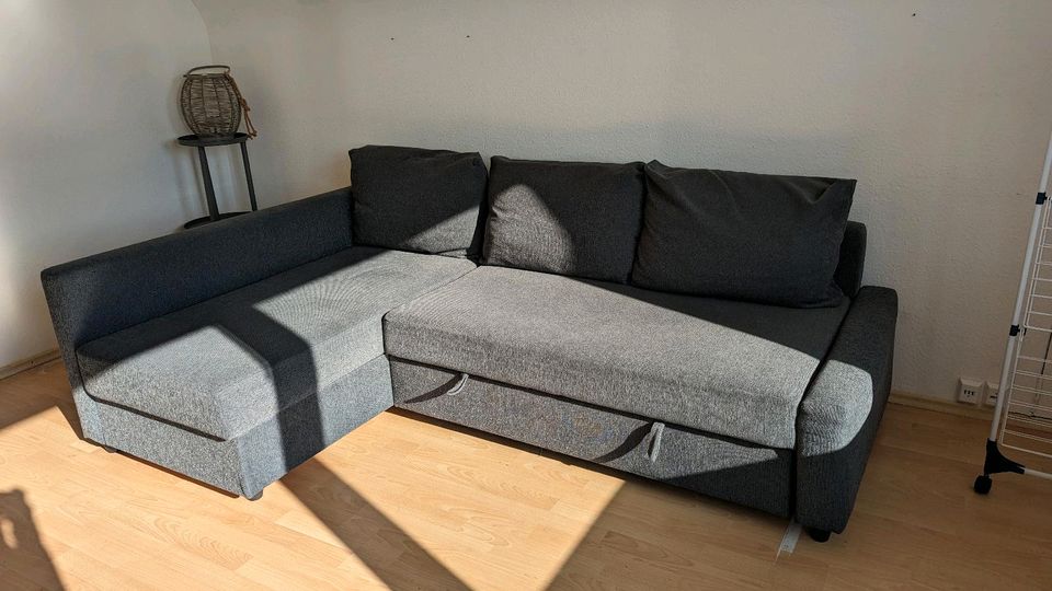 Ikea FRIHETEN Schlafsofa Ecksofa Recamiere dunkelgrau taubenblau in Norderstedt