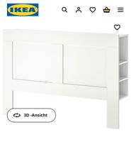 Bett Kopfteil 160cm Brimnes IKEA Baden-Württemberg - Hüttlingen Vorschau
