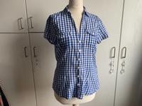 Bluse weiß blau kariert Gr. 38 kurz Arm H&M Nordrhein-Westfalen - Oelde Vorschau