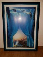 Sahm: Enthüllung. Wandbild gerahmt 110 x 80 cm Wasserfall blau Niedersachsen - Raddestorf Vorschau