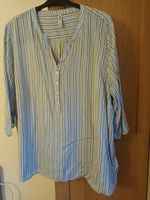 1 Damen-Bluse, 3/4 Arm, beige-hellblau gestreift, Gr. 52 - TOP Niedersachsen - Stuhr Vorschau