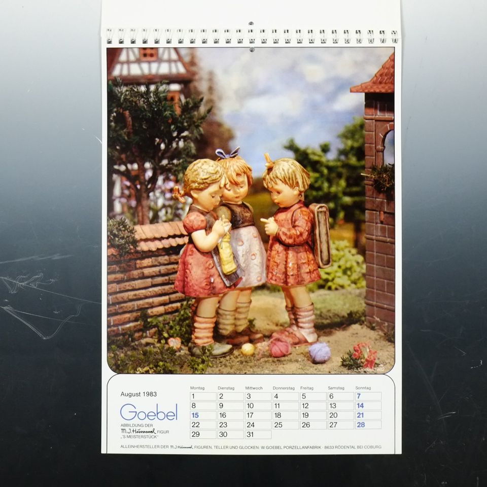 Alter Goebel Hummel Kalender 1983 Titelfigur "Hausmusik" in Engelsbrand