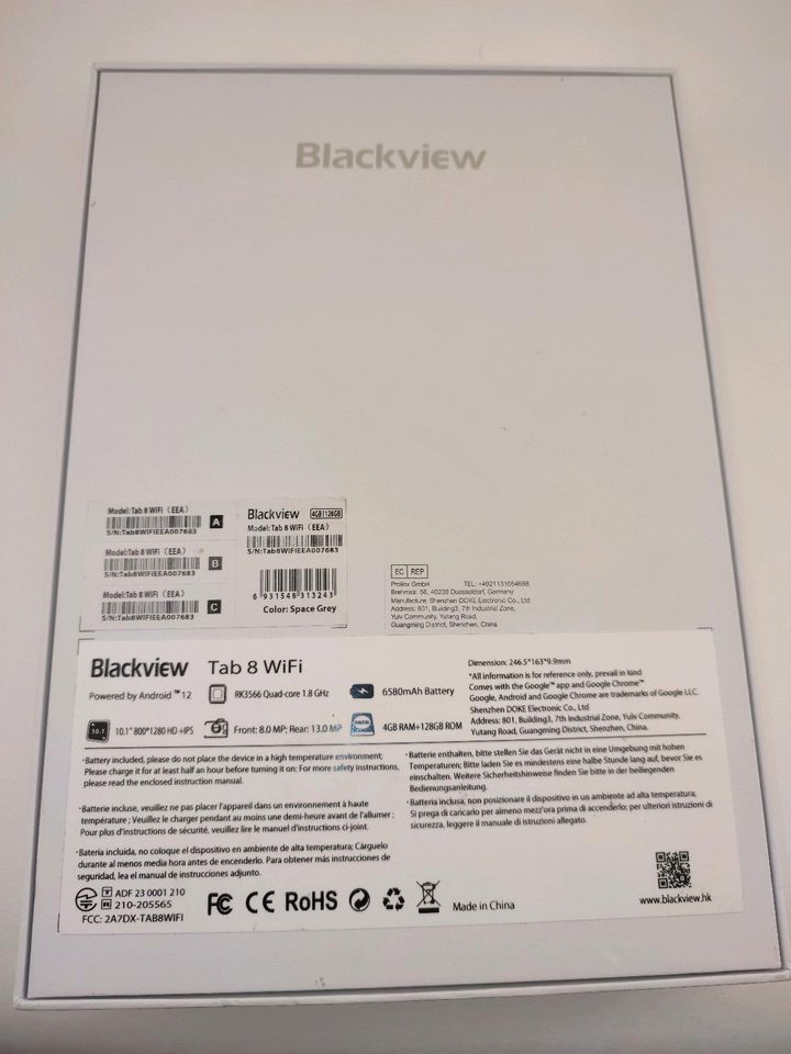 Blackview Tab 8 WiFi, 10 Zoll Tablet, 4GB/128GB, WLAN, Bluetooth in Lauenburg