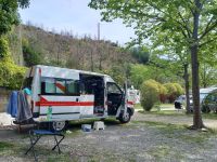 Transit Camper orig.70tkm WC Kühlschr. AC Standhzg AHK PDC Hessen - Gernsheim  Vorschau