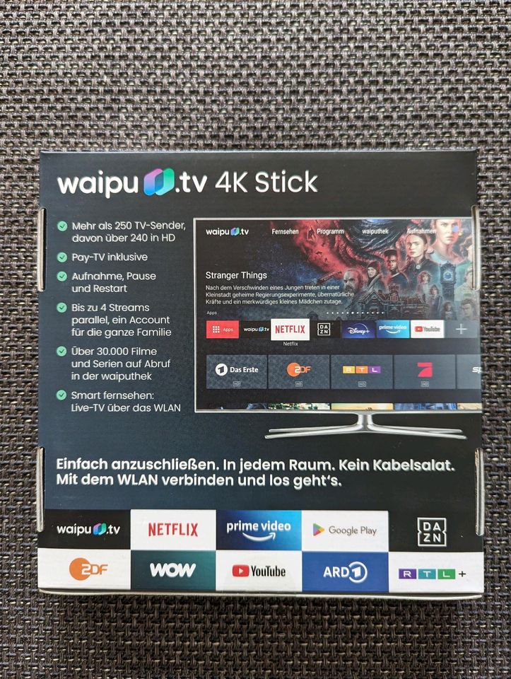 waipu TV 4K Stick NEU unbenutzt in Leipzig