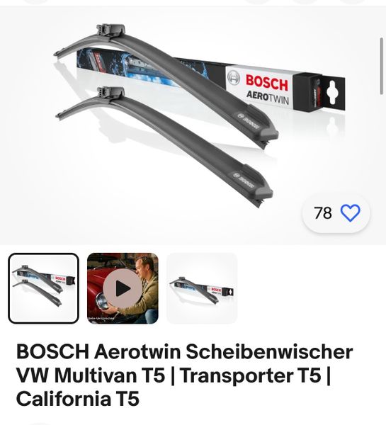 Bosch AeroTwin Scheibenwischer VW Multivan T5 in Sachsen-Anhalt -  Teutschenthal | Ersatz- & Reparaturteile | eBay Kleinanzeigen ist jetzt  Kleinanzeigen