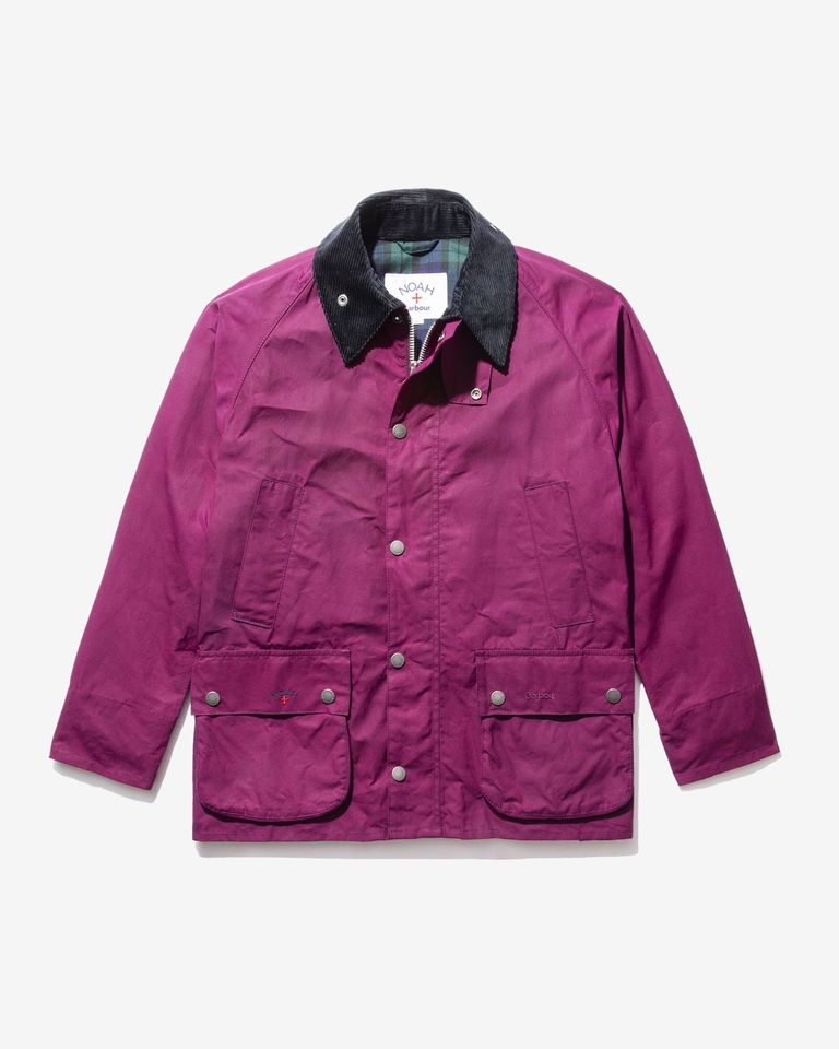 SUCHE Noah x Barbour Dry Waxed Bedale Jacket Wine XL in Hamburg