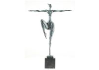 moderne Kunst, tanzende Frau, Skulptur in massiv Bronze, Nude Münster (Westfalen) - Centrum Vorschau