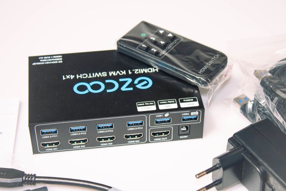 Ezcoo 8K HDMI 2.1 KVM Switch USB 3.0 4 Ports Hotkey 8K 60Hz - 4K in Mühlacker