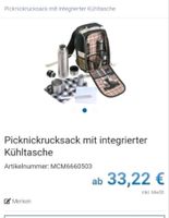 Picknickrucksack für Zwei *Unbenutzt*  *Neu* Rheinland-Pfalz - Frankenthal (Pfalz) Vorschau