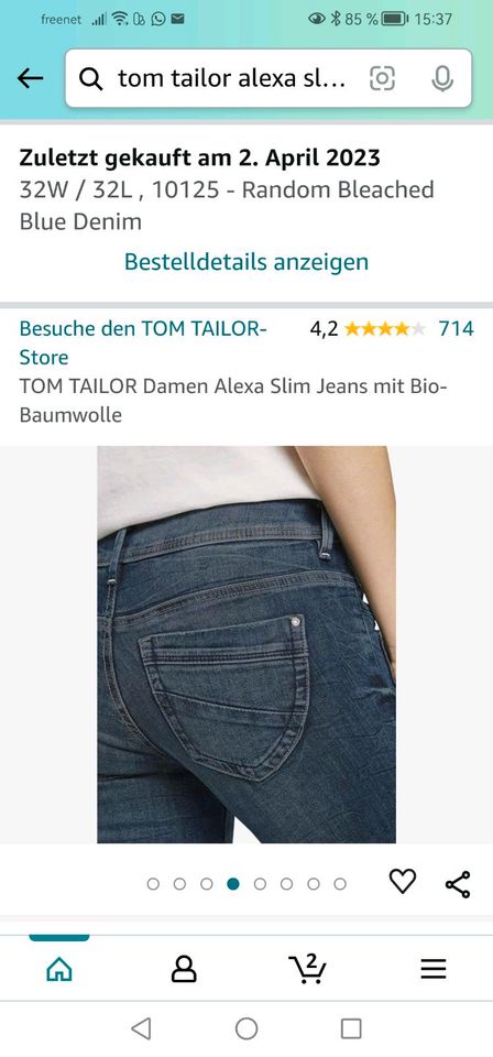 2 X Tom Tailor Jeans  29/32 Alexa Slim in Füssen