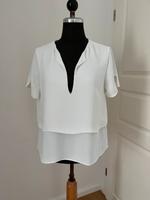 Zara Bluse kurz Arm weiß gr M 36 38 super Nordrhein-Westfalen - Jüchen Vorschau