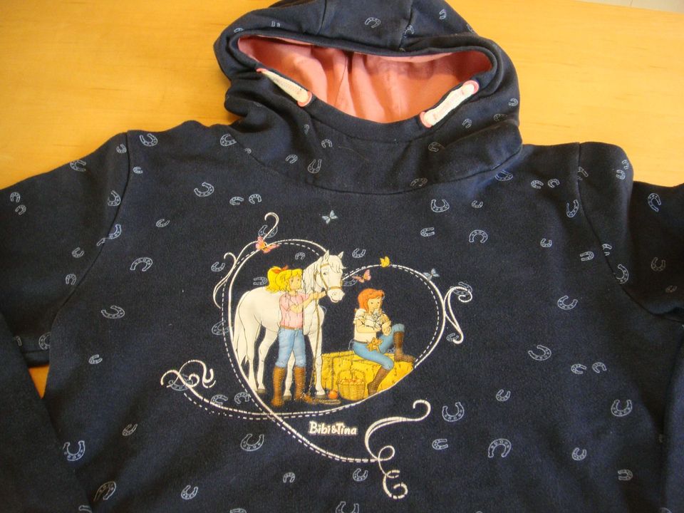 1X SWEATSHIRT  HOODY "Bibi&Tina" Gr.146/152 marine in Magdeburg