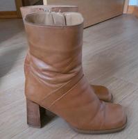 Beige Stiefeletten Gr.39 Leder Hessen - Schöffengrund Vorschau