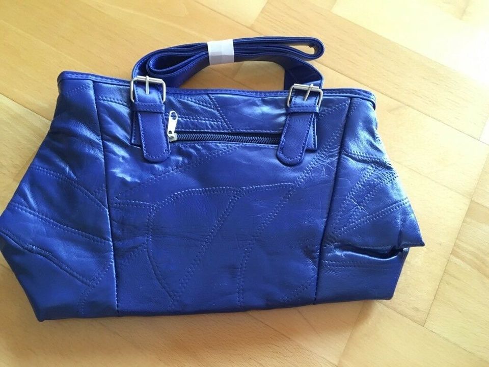 Blaue Lederimitat Handtasche...NEU in Wittenförden