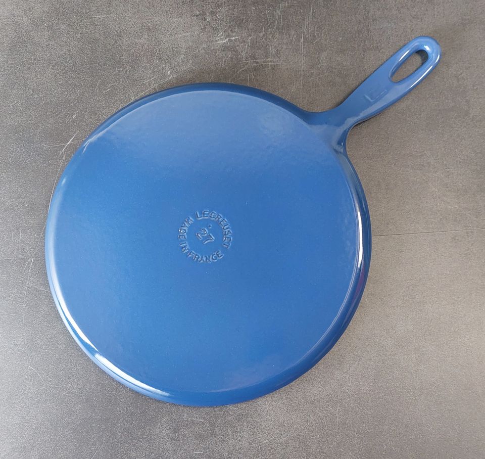 ‼️Le Creuset Pfannkuchen Pfanne 27cm. Farbe Cobalt blau. NEU in Kranenburg