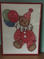 Stickbild Teddy Handarbeit  für Baby und Kinderzimmer Nordrhein-Westfalen - Beverungen Vorschau