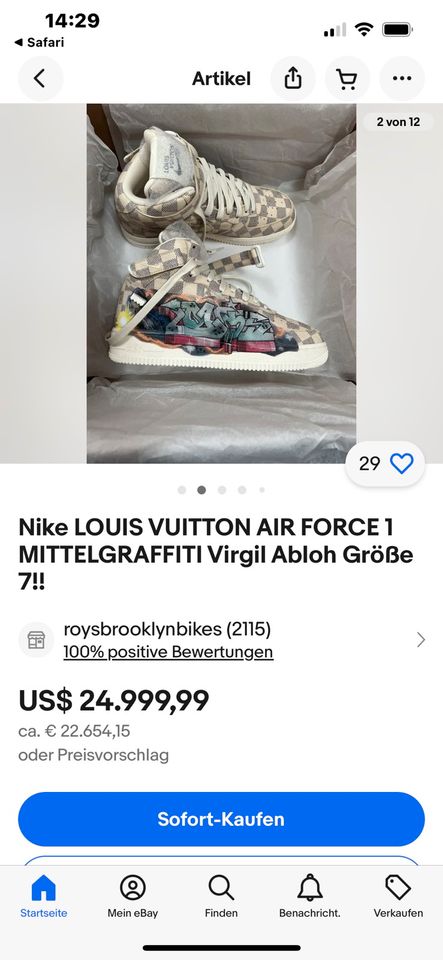 Louis Vuitton Nike Sneaker WELTWEIT AUSVERKAUFT in Berchtesgaden