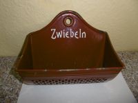 alter Wandbehälter Zwiebel Wandhalter Küche Baumann Emaille Sachsen - Roßwein Vorschau