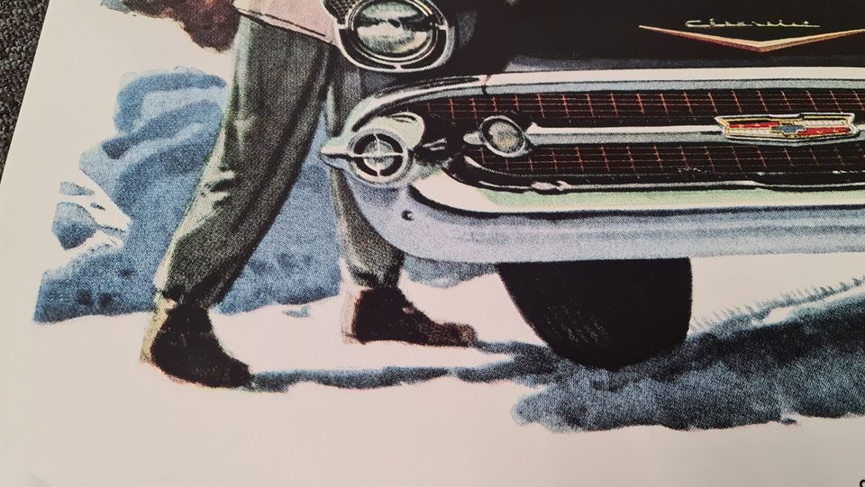 1957 Chevrolet Bel Air Poster Werbeanzeige / US Car Ad in Besigheim