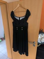 Marken Kleid Neu schwarz mit weißen Punkten Brandenburg - Altdöbern Vorschau