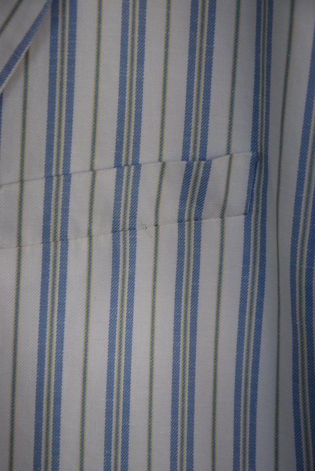 Aigner Blazer blau-weiß gestreift Gr. 40 Baumwolle / Leinen in Gauting