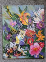 Gemälde Kunstwerk Kunst Acrylbild Blumen wild bunt 50 × 40 cm Sachsen-Anhalt - Halle Vorschau