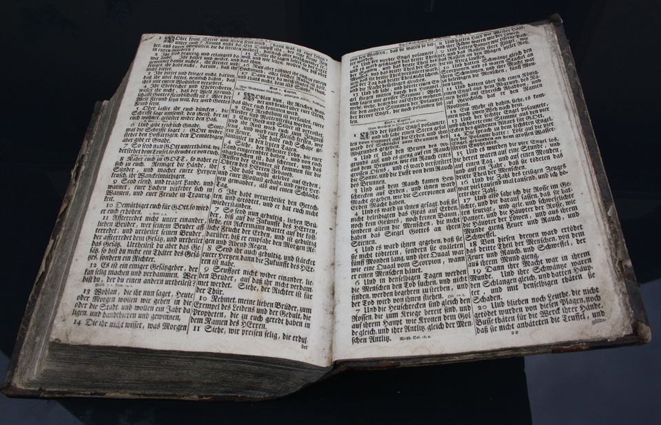 Alte Bibel, Biblia:das ist Die gantze Heilige Schrift, Basel 1739 in Hanau