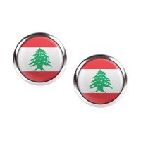 Mylery Ohrstecker Paar mit Motiv Libanon Lebanon Beirut Flagge si Hessen - Trendelburg Vorschau
