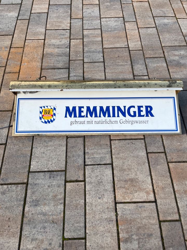 Leuchtendes Brauereischild Memmingen in Genderkingen