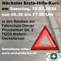 Erste-Hilfe-Kurs für den Führerschein Fahrschule Erste Hilfe LKW Baden-Württemberg - Niefern-Öschelbronn Vorschau