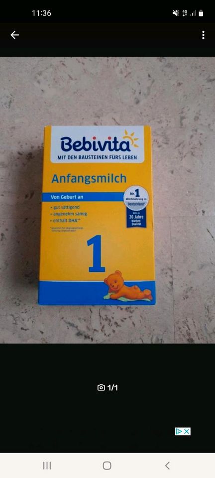 Bebivita Anfangsmilch in Ehingen (Donau)