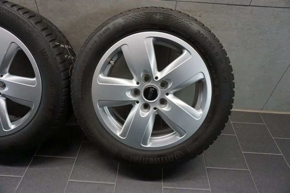 4 ORIGINAL WINTERRÄDER WINTERREIFEN 205/55 R16 FÜR MINI Clubman F54 6856043 Styling 517 Revolite Spoke 16 ZOLL WINTERKOMPLETTRÄDER CONTINENTAL 8mm MwSt. ausweisbar ! in Borchen