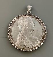 Maria Theresia Münze als Anhänger eingefaßt Nordrhein-Westfalen - Frechen Vorschau