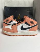 ✅Nike Jordan 1 Mid GS Pink Quartz (Aprikosefarben/Weiß) 38 / 5,5Y Sachsen - Treuen Vorschau