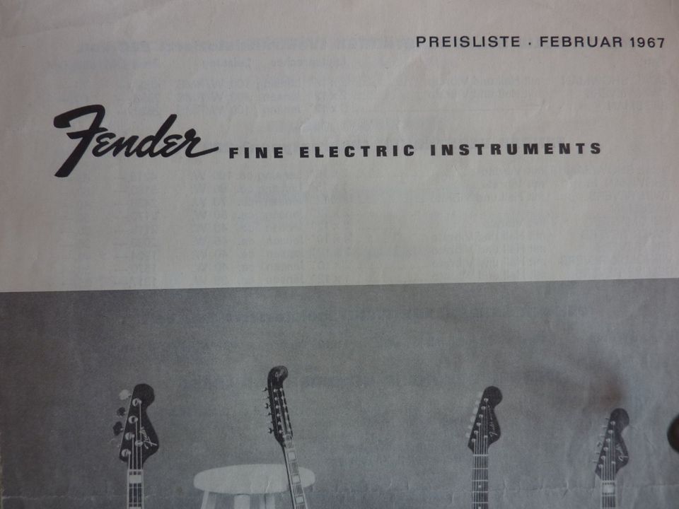 Fender Katalog 1969 in Viechtach