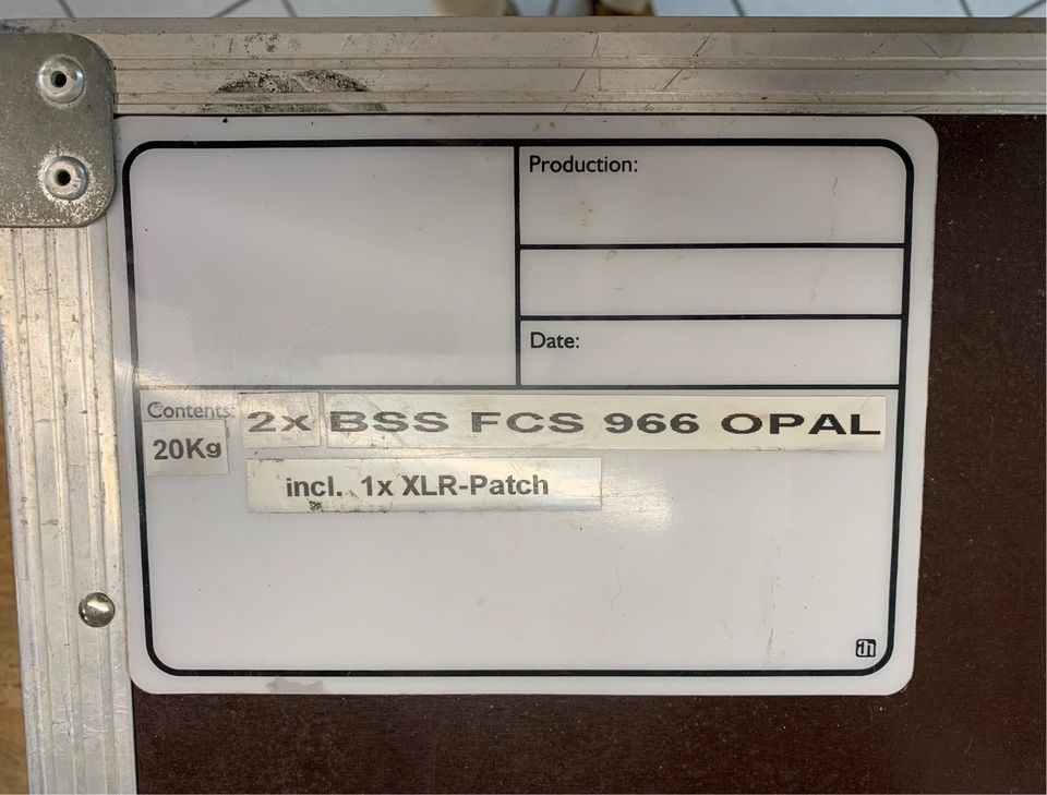 2x BSS FCS 966 OPAL Equalizer mit XLR-Patch und Case in Weilheim i.OB